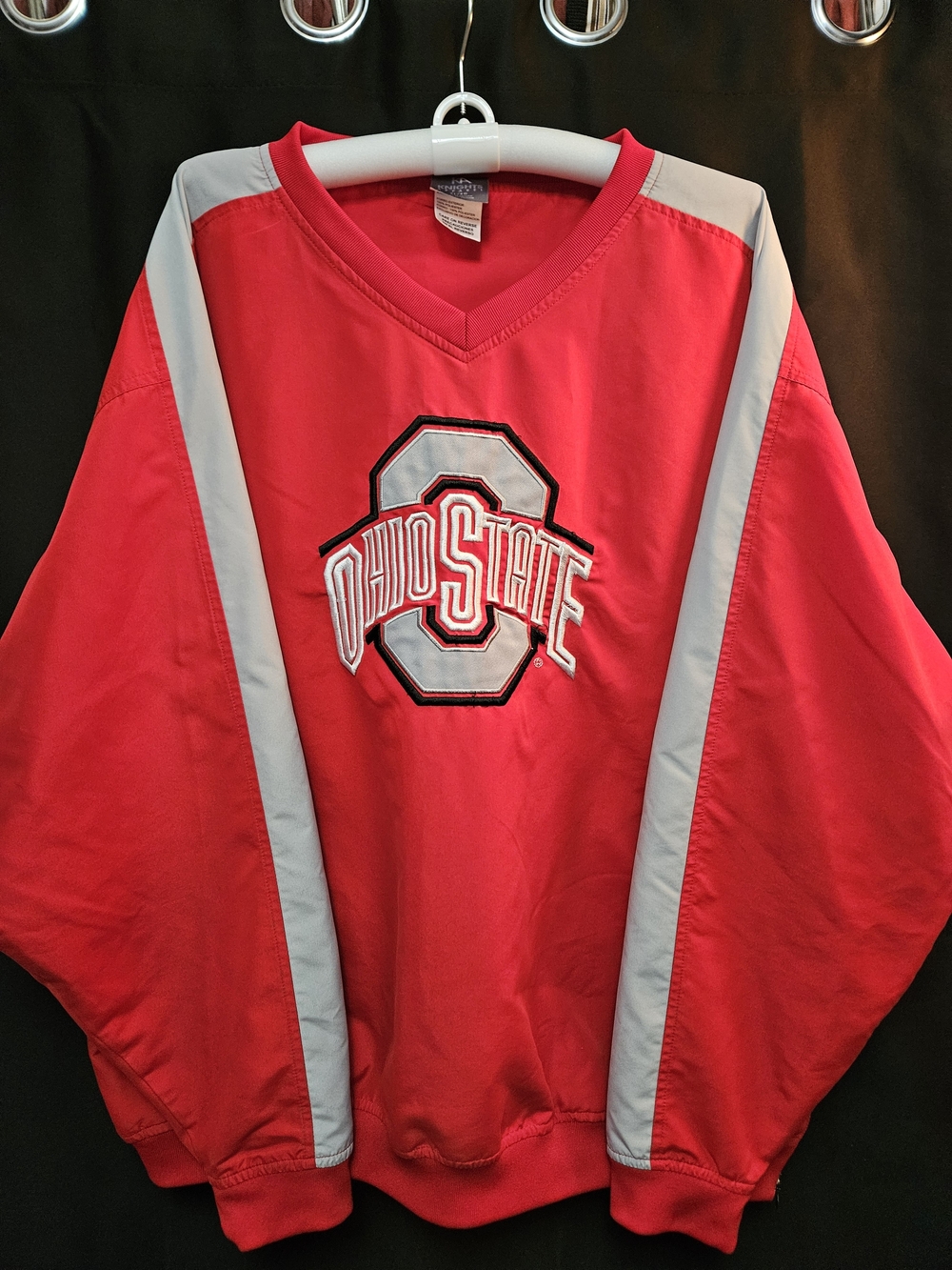 Knights Apparel Red & Light Gray Ohio State Pullover Windbreaker